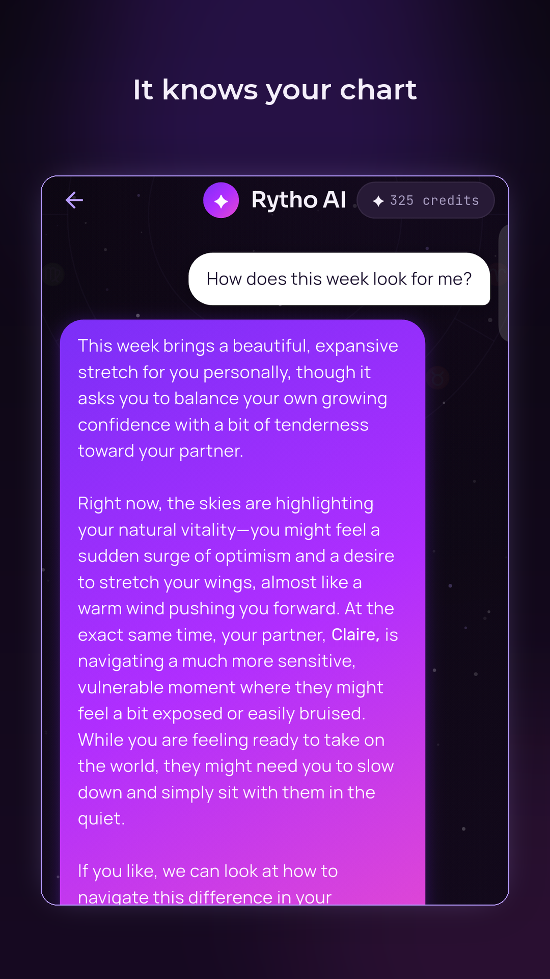 Rytho Chat screen